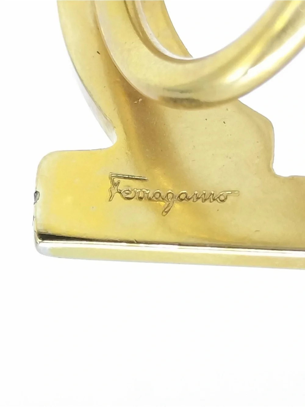 Salvatore Ferragamo polished gold